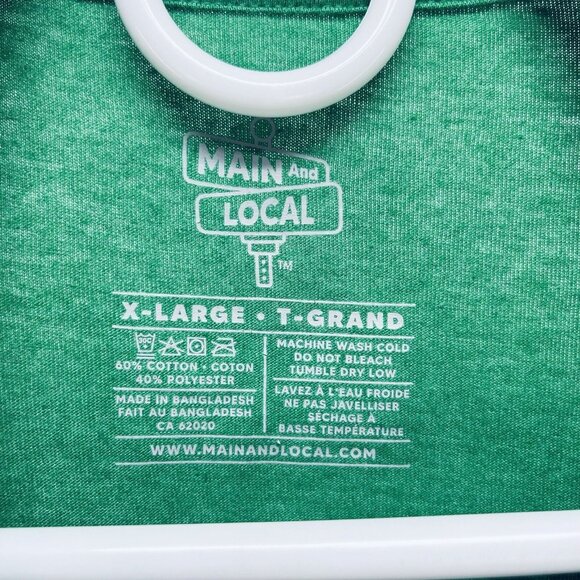 Maid And Local T-Shirt Size X-Large Life Of The Paddy Green Short Sleeve - Picture 6 of 7